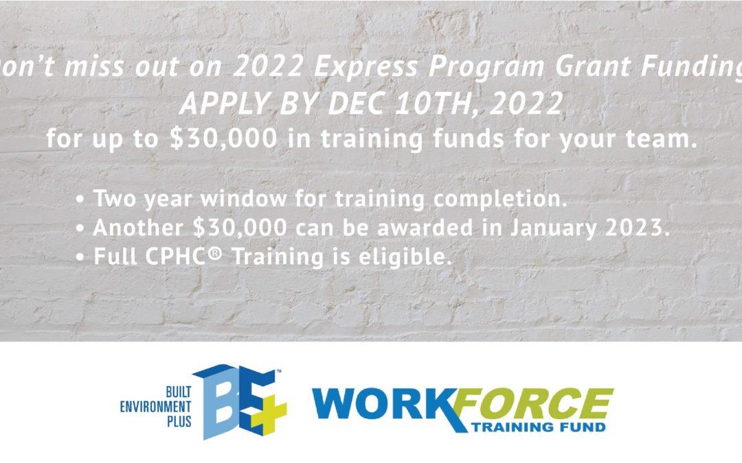 Apply for 2022 Express Program Grant Funding by December 10th