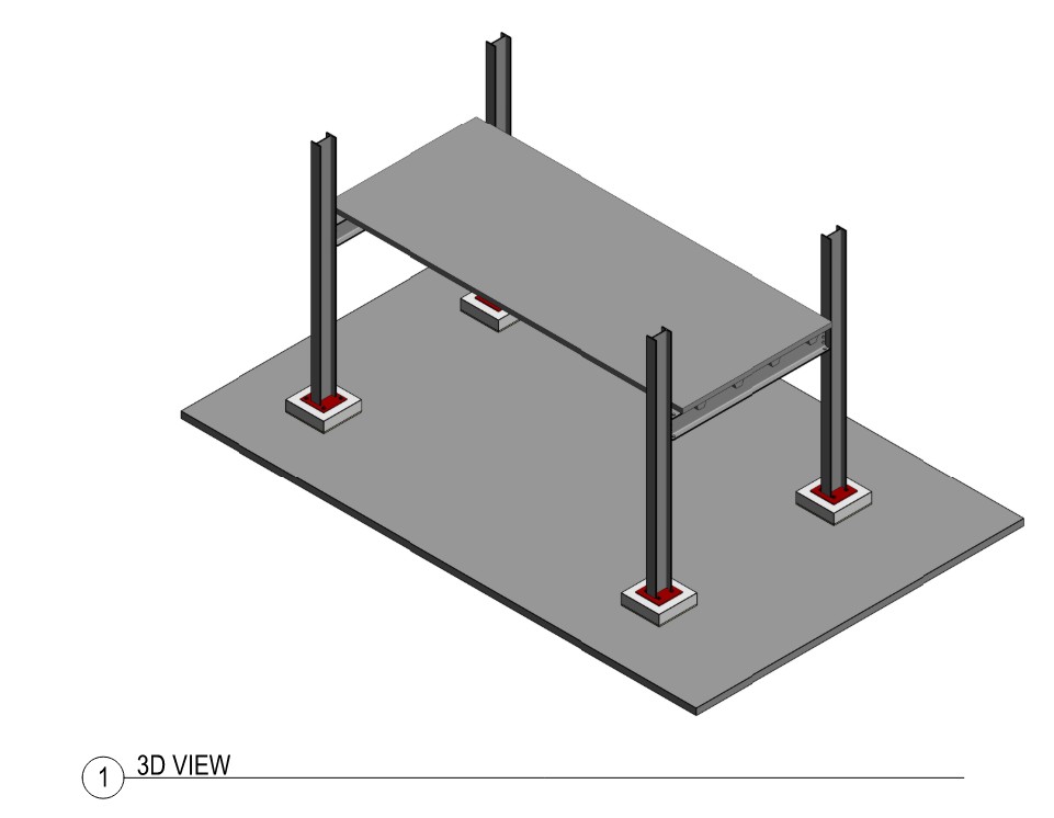3D view of pavilion-like structure
